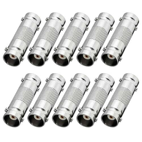 Image of ANLINK 10 Pack BNC Female to Female Connector, 10 PCS BNC Barrel Coupler Connector Adapter for CCTV Camera Survelliance System