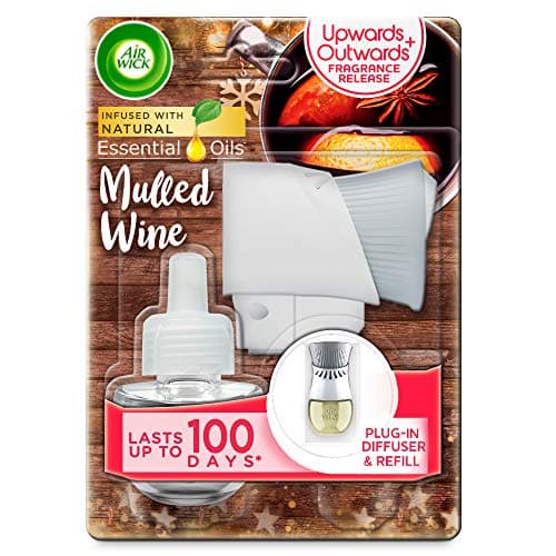 Image of Air Wick Electrical Plug In Kit, Mulled Wine Scent with Essential Oils, 19ml WHITE