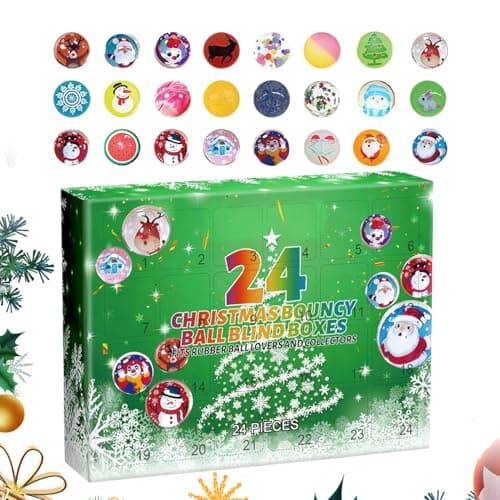 Image of Christmas Toys Countdown Calendar, – Seasonal Memorial Piece 24 Day, Countdown to for Fidget, Squeeze Balls Adults Teens Students Children | Multipurpose Outdoor Indoor Utility