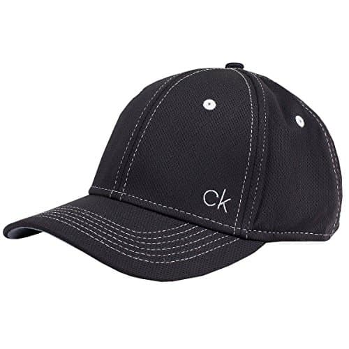 Image of Calvin Klein Mens Performance Mesh Baseball Cap - Black/Silver - One Size