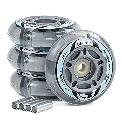 Image of Sfr Skates Light Up Wheels, Unisex Adult, unisex_adult, SFR501_72 mm_Plata, silver, 72 mm