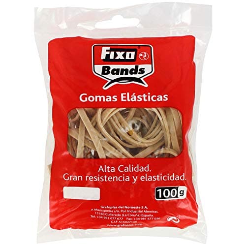 Image of Fixo Elastic Bands 100g Multicolour 4mm x 12cm 56440