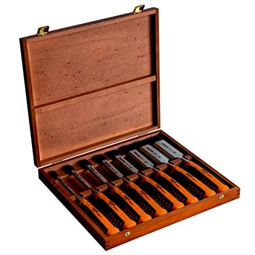 Image of Bahco 424-P Bevel Edge Chisel Set 8 Wood Box BAH424PS8