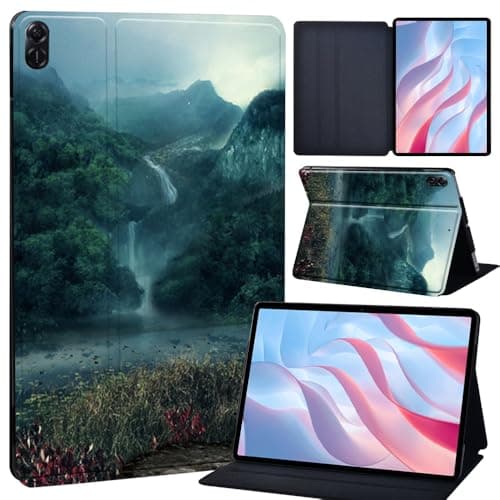 Image of Nokia T20 Tablet (2021 Release, ModelTA-1392 TA-1394 TA-1397) 10.4 inch case,Lightweight Folio Flip Wallet PU Leather Tablet Cover for Nokia T20 case (falling stream)