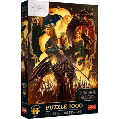 Image of Trefl Premium Plus Quality Games Thrones: House of the Dragon-1000-Piece, 12068 Puzzles Series with Most Loved Characters for Adults and Children from 14 Years, Multicoloured, 12068