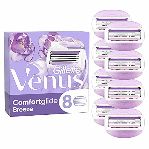 Image of Gilette Venus Comfort Glide Breeze Razor Blades, Device & Blade - 8 x Blades