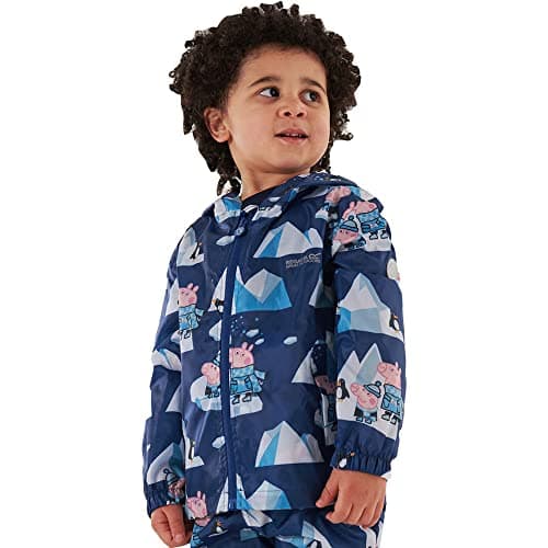 Image of Regatta Boys & Girls Unisex Peppa Pig Pack It Waterproof Shell Jacket