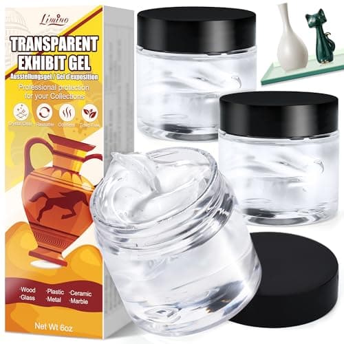 Image of Museum Putty - 170g Removable Clear Exhibit Gel Wax for Museum Collections, Residue-Free and Reusable, Ideal for Fixed Antiques, Glass, Ceramic and Character Figures to Prevent Falling
