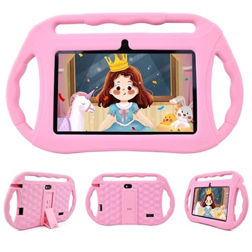 Image of Veidoo 7 inch Android Kids Tablet, 2GB+32GB, WiFi, IPS Screen, Children Tablet with Parental Control, Games, Educational App for Toddlers(Pink)