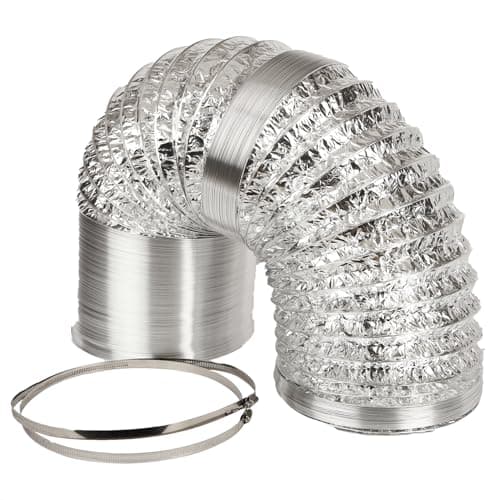 Image of Flexible Aluminium Air Duct – Ventilation Foil Ducting for Extractor Fans, Hydroponics & Grow Rooms (300mm x 10m (12"))