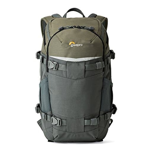 Image of Lowepro LP37014-PWW, Flipside Trek BP 250 AW Backpack Camera With ActiveZone Suspension System, Tablet Compartment, Grey/Dark Green