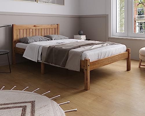 Image of Birlea Rio Bed - Wood, Waxed Pine, Double