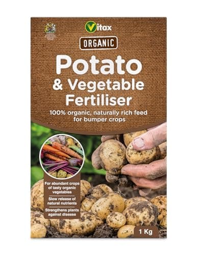 Image of Vitax Organic Potato And Vegetable Fertiliser, Specialist Nutritional Mix, For Bigger Crops Of Home Grown Potatoes & Vegetables Slow Release- 1Kg