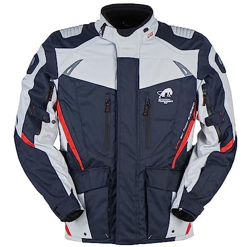 Image of Furygan Mens Apalaches Vest Jacket, Blue-pearl-red, L UK