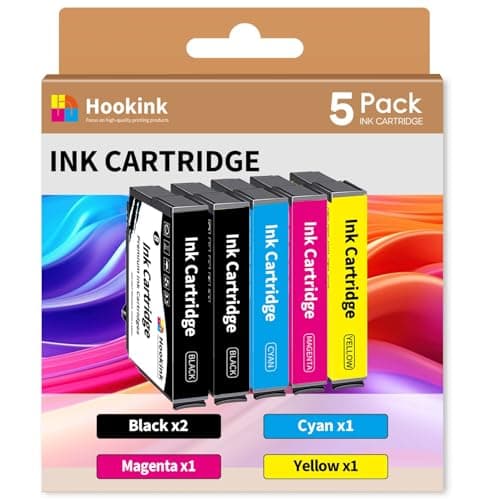 Image of Hookink 5-Pack XP-5200 Ink Cartridge Multipack Compatible for Epson 503XL XP-5205 XL Ink for Expression Home XP-5200 XP-5205 XP5200 XP5205 Workforce WF-2960 WF-2965 WF-2960DWF WF-2965DWF
