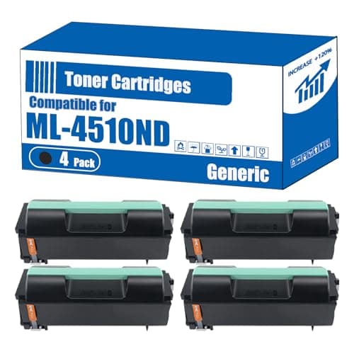 Image of Compatible for Samsung ML-4510ND Toner Cartridges ML-4510ND ML-5010ND ML-5015ND Printers, High Yield 7000 Pages, Accurate Imaging Rich Colors (4 Pack Black)