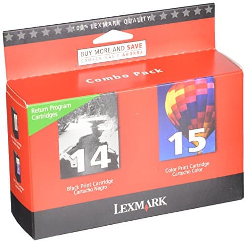 Image of Lexmark #14 & #15 Black and Color Return Program Print Cartridges (18C2239)
