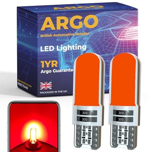 Image of Argo 501 Led Bulbs Red Xenon Cob Car Light Bulbs Car Interior Upgrade High Level Third Brake Light Bulb Map Dome Courtesy 194 168 T10 W5w Bulb Led Side Light Bulb 12v