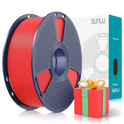 Image of SUNLU PLA Plus 3D Printer Filament, Upgraded PLA+ 3D Filament 1.75mm, Neatly Wound PLAPro, Strong and Toughness, Dimensional Accuracy +/- 0.02 mm, 1KG Spool (Red)