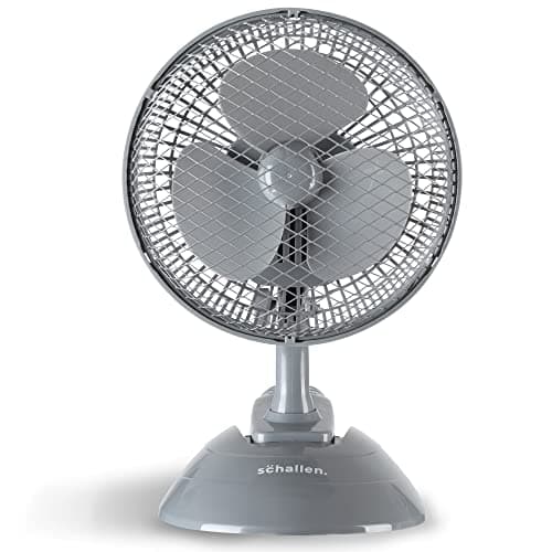 Image of Schallen 6” Mini Small Electric Clip on Fan for Home, Bed, Office, Desktop, Table and Desk with 2 Speed Setting & Quiet Operation (Grey)