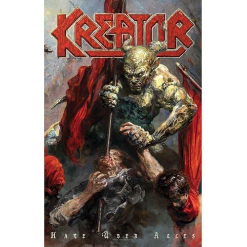 Image of Kreator Poster Hate Uber Alles Band Logo Textile Flag 70cm x 106cm One Size