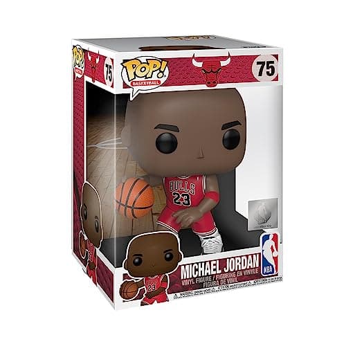 Image of Funko POP! NBA: Bulls - 10" Michael Jordan - (Red Jersey) - Collectable Vinyl Figure - Gift Idea - Official Merchandise - Toys for Kids & Adults - Sports Fans - Model Figure for Collectors