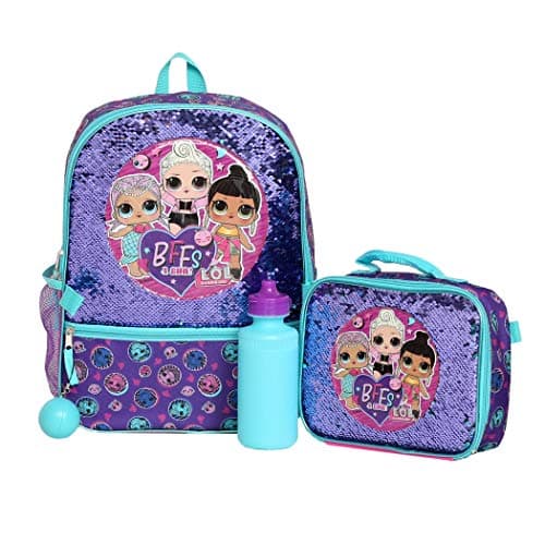 Image of Girls 4PC L.O.L. Surprise Licensed Backpack and Lunch Set