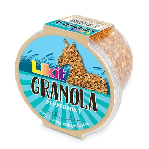 Image of Likit Granola Horse Treat | Tasty, Long Lasting Horse Treat | Relieve Horse Boredom & Stress | Mutiple Flavours Available | 550g (Peppermint)