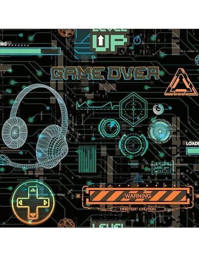 Image of Arthouse Gamer Multi Coloured Wallpaper 923707 - Childrens Kids Gaming Glitch