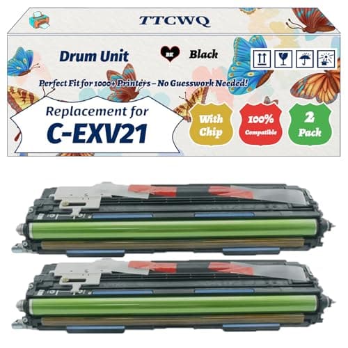 Image of Compatible for Canon C-EXV21 Drum Unit Work for Canon iRC2380i iRC2880 iRC2880i iRC3380 iRC3380e iRC3380i iRC3380Ne iRC3580Ne iR ADVANCE Printers (2 Pack Black)
