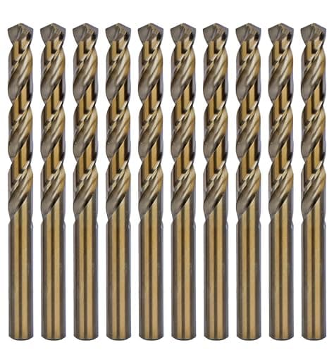 Image of HSS Cobalt Drill Bit 3/16 in. HSS Co M35 Jobber Length Twist Drill Steel Metal-10Pcs