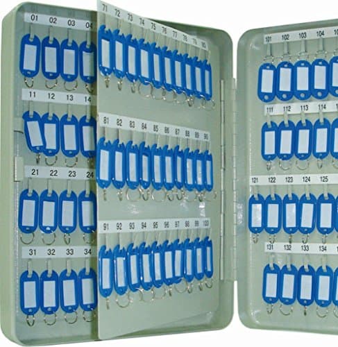 Image of Key Cabinet Q-CONNECT, for 140 keys, 280x370x80mm, grey
