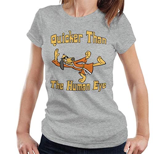 Image of Cloud City 7 Quicker Than The Human Eye Hong Kong Phooey Women's T-Shirt Heather Grey