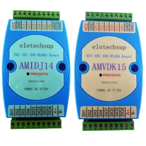Image of Btkigl 4/6 Channel Current Voltage Analog Digital Input & 4ch NPN DI-DO RS485 Modbus Rtu PLC HMI PC Text Editor IO Expansion Board 4-20MA 0-10V (AMVDK15 0-10V VI)