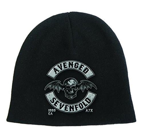 Image of Avenged Sevenfold Beanie Hat Cap Death Bat Crest Band Logo Official Black One Size