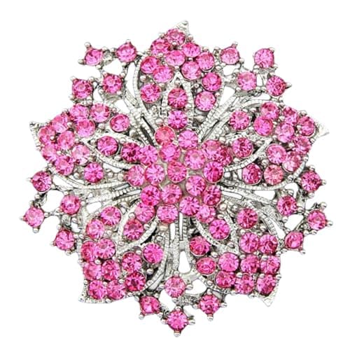 Image of FAIRYGATE Women's Brooches & Pins Wedding Dress Broches Pins for Women Crystal Rhinestone Flower Wreath Brooches for Ladies B4637