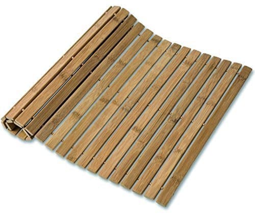 Image of Blue Canyon Rectangular Bamboo Slatted folding Duck Board Bathroom Mat - Non Slip Shower Mat | Bathroom Accessories