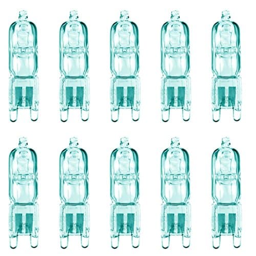 Image of Pack of 10 x Bell 04080 28 Watt Halogen Capsule Light Bulbs G9 2700K 370lm Clear + Free MCD LED Keyring Torch