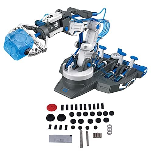 Image of 3 In 1 Hydraulic Robot Arm,DIY Assembly Hydraulic Robot Arm Kit for 8 Years old+ (101 blue)