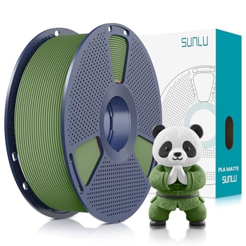 Image of SUNLU 3D Printer Filament PLA Matte 1.75mm, Neatly Wound Filament, Smooth Matte Finish, Print with 99% FDM 3D Printers, 1kg Spool (2.2lbs), 330 Meters, Olive Green