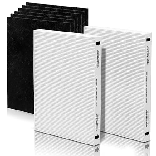 Image of Aera-Max 200 HEPA Filter Replacement 9287101 Compatible with Fellowes AeraMax 190/200/DX55 Air Cleaner Purifiers True HEPA Filter, 2x H13 True HEPA & 6x Extra Carbon Pre-Filters (9324101)