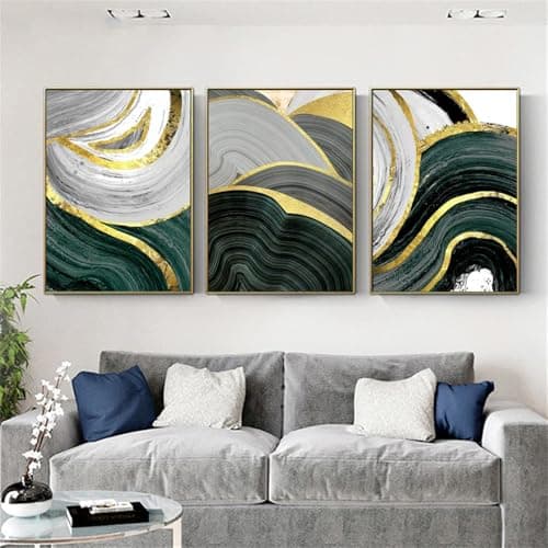 Image of WUHBCZ Canvas Paints-Abstract Art Prints Canvas Painting Nordic Wall Art Poster Pictures Artwork for Living Office Bedroom Home Room Decoration-60 * 70cm/3PCS (No Frame)