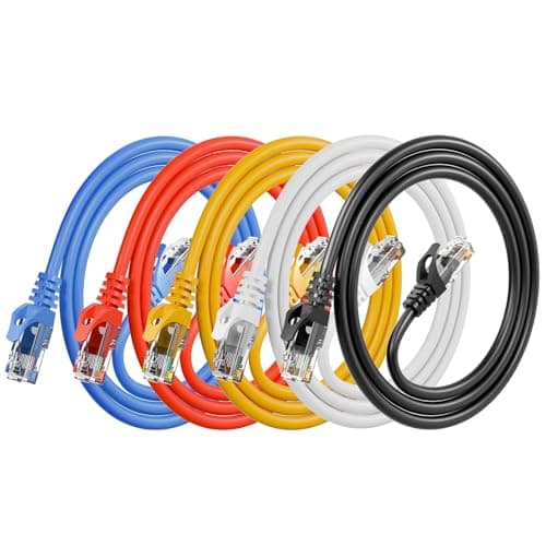 Image of ANLINK Cat6 Ethernet Cable, 5-Pack 1M/3ft in Multi-Color, Cat 6 Cable RJ45, LAN, 24AWG UTP, Network, Patch, Internet Cable (1 Meter/3 feet, 5 Pack)