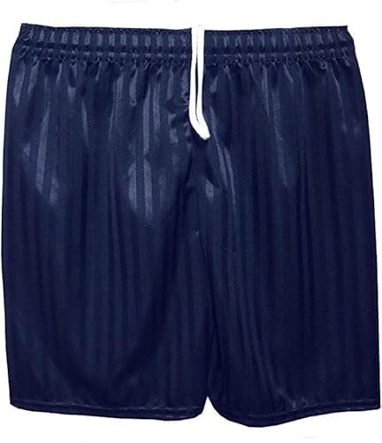 Image of MOLLY MALOU Stripe PE Shorts for Men Women Boys & Girls for Gym Football Cycling Indoor Outdoor Games with Drawstring (XXL, Navy-Blue)