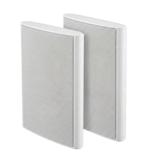 Image of STUDIOFINIX Ultra Slim 5.25 Inch 240W Wall Mount Speakers, 8 Ohm Passive Home Theater Indoor Speakers for Bedroom, Kitchen, Living Room,White(Pair)