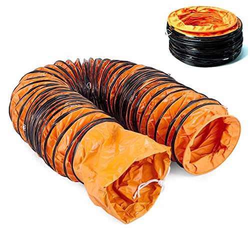 Image of bimiti Flexible PVC Ducting 300mm Ventilation Duct Hose 12 Inch, Heavy Duty Industrial Portable Ventilator Extractor Hose 5m 16FT Fire Retardant for Ventilator Blower Extractor Fan