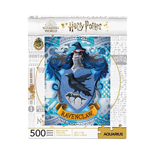 Image of AQUARIUS 62180 Harry Potter Ravenclaw House Crest 500 Piece Jigsaw Puzzle, Multi-Colored One Size