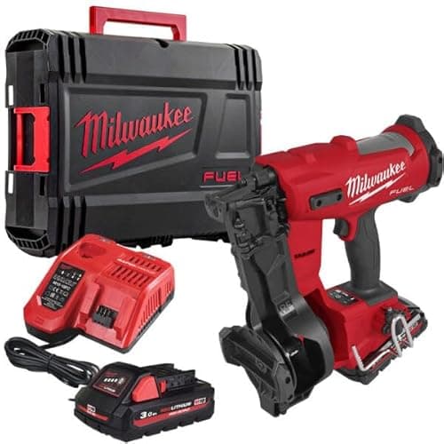 Image of Milwaukee M18FRCN45-302X 18v Fuel Roofing Coil Nailer Kit - 2 x 5.0ah Batteries, Charger & Case