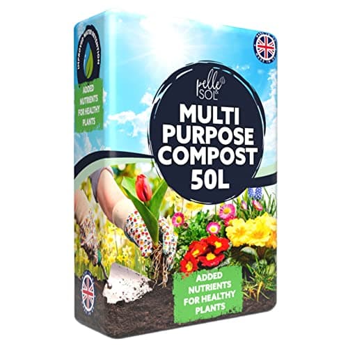 Image of Pelle & Sol 50L Multi Purpose Compost - Compost for Outdoor Plants & Soil for Plants Indoors - Potting Soil for Pots Plants Outdoor - All Purpose Nutrient Rich Fertiliser, Houseplant Potting Mix