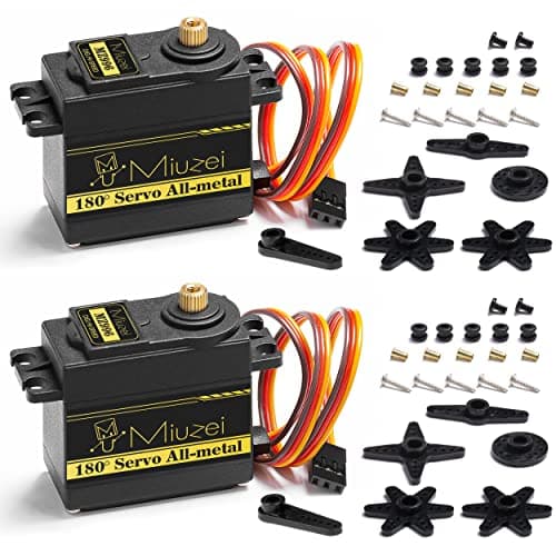 Image of Miuzei 15KG Digital Servo Motor Metal Gear High Speed Torque Servo Motor for RC Car 1:8 1/10 12 Helicopter Airplane Car Boat Robot Arm Control (2pcs)